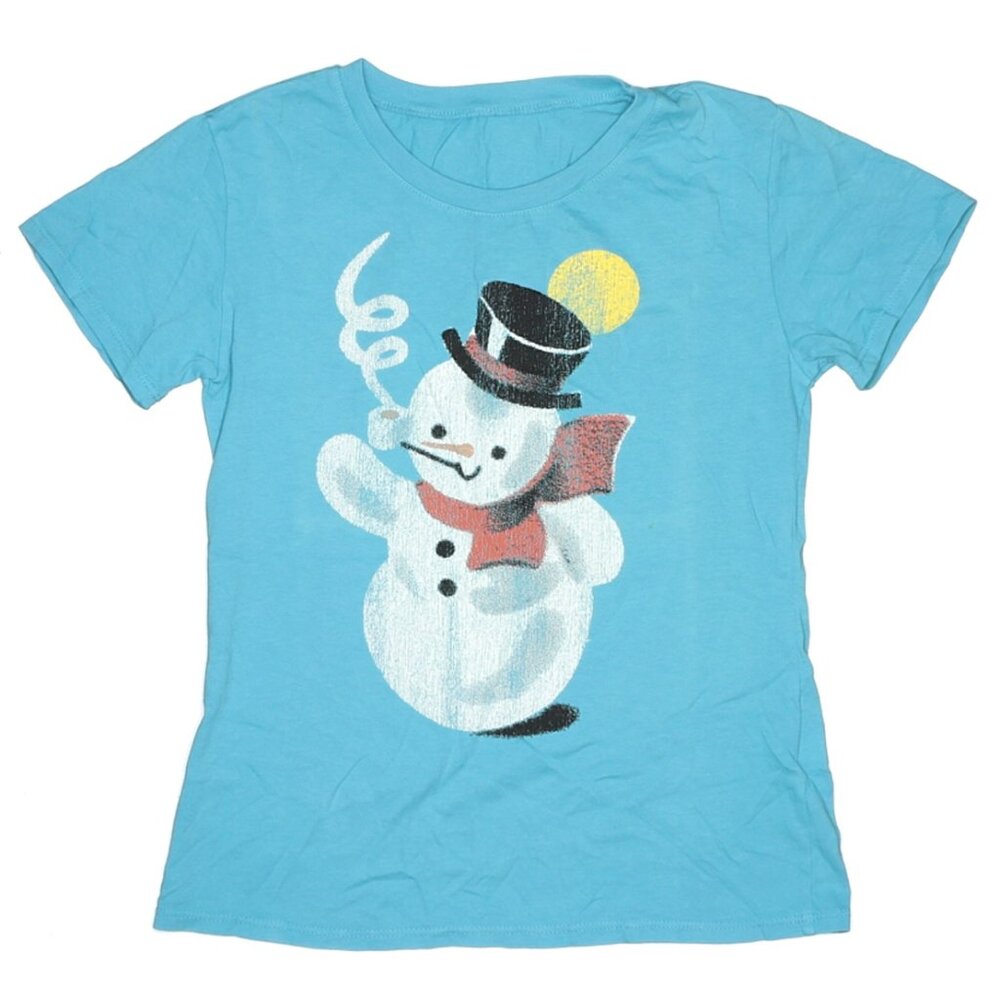 NWT Made U Look Short Sleeve T-Shirt Size Youth L Snowman Frosty Holiday Tee NEW
